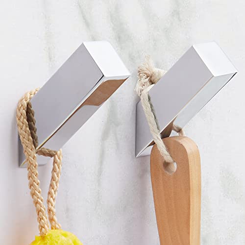 Towel Hooks Chrome SUS 304 Stainless Steel (Chrome / 2 Pack)
