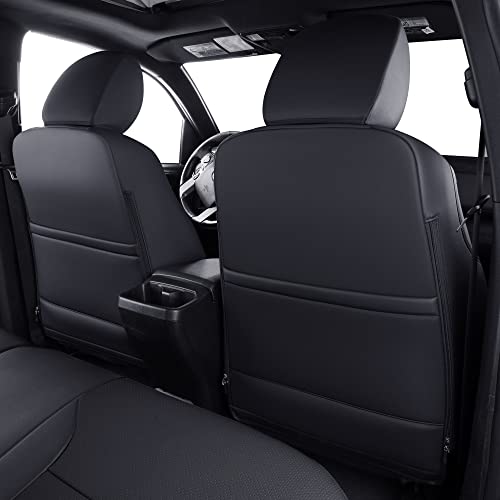 Tacoma Custom Fit Seat Covers for 2016 ((2016-2023 Crew) Full Set / Black)