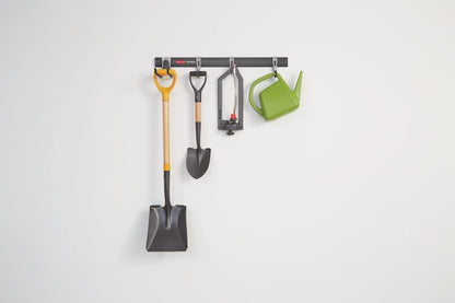 FastTrack Garage Storage Utility Hooks 5 Piece Black All in One Rail Hook Kit and Tool Organizer Heavy Duty for Home