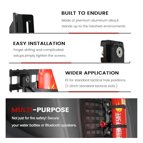 Aluminum MOLLE Panel Fire Extinguisher Mount Kit for 1 (Molle Panel fire extinguisher mount)