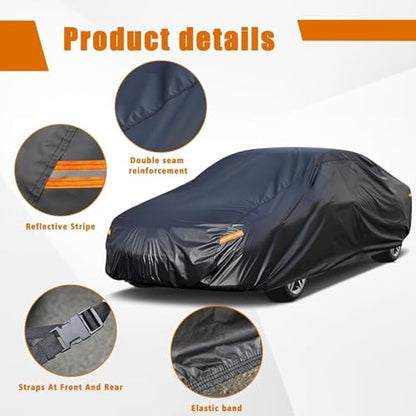 7 Layers Waterproof Sedan Car Cover for Ford Crown Victoria (PE-Black / Custom Fit Ford Crown Victoria)