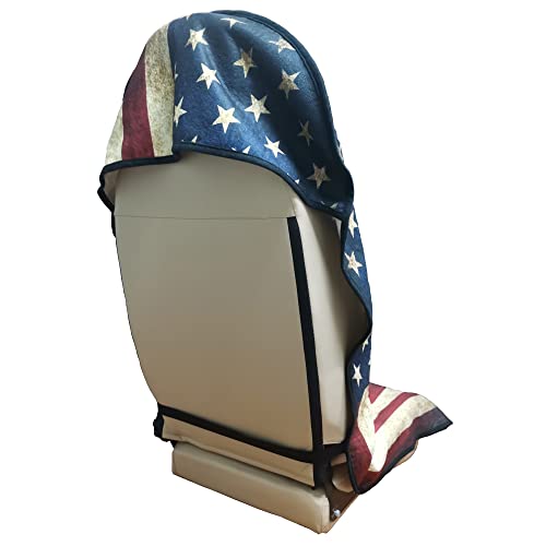 Car Seat Cover Protector Front Seats (2Pcs Front Seat Towel / American Flag)