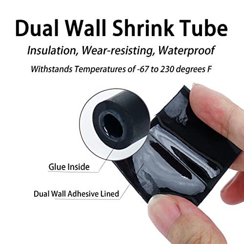 3 1 Marine Grade Dual Wall Heat Shrink Tubing Roll 2" 10ft Black (2 inches(50 mm) / 10 Feet)