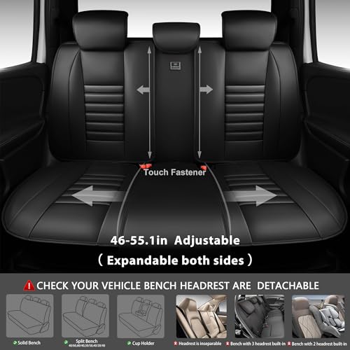Back Seat Covers (Rear Black / Full Set)