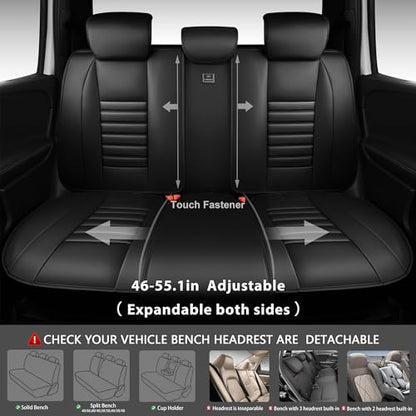 Back Seat Covers (Rear Black / Full Set)