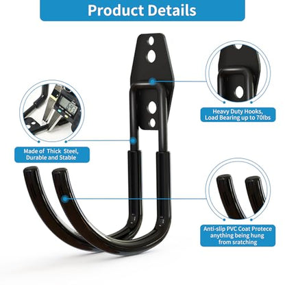 Garage Storage Utility Hooks (Type-2-Black)