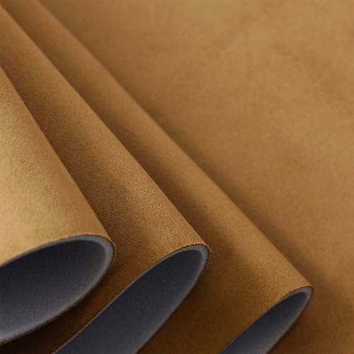 Suede Headliner Fabric with Foam Backing (Tan / 96"L×60"W)