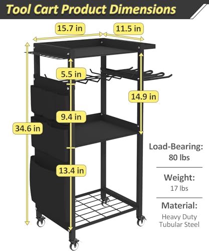 4 Tier Rolling Power Tool Organizer Storage Cart