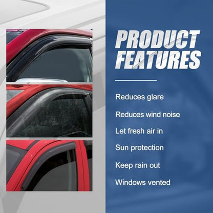 4PCS Tape On Window Visors for 2010 (10-13 Mazda 3 Hatchback)