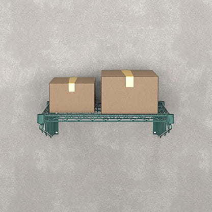 18" x 24" Green Epoxy Wire Wall Mount Shelf (Green / 18" x 24")