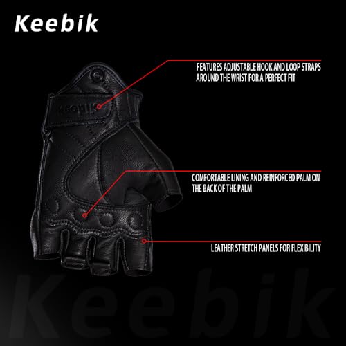 Goatskin Leather Motorcycle Motorbike Powersports Racing Gloves Reflective Skull Touchscreen for Men and Women Model (HEE14 / XX-Large)