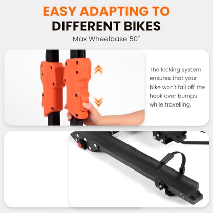 Platform 2 EBike Rack for Car Hitch Bike Rack for SUV RV Trucks Carrier Bicycle Car Racks 2 (ALUMINUM RACK WITH RAMP)