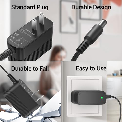 15V Power Cord for Gooloo Jump Starter Charger for Booster Jump Starter