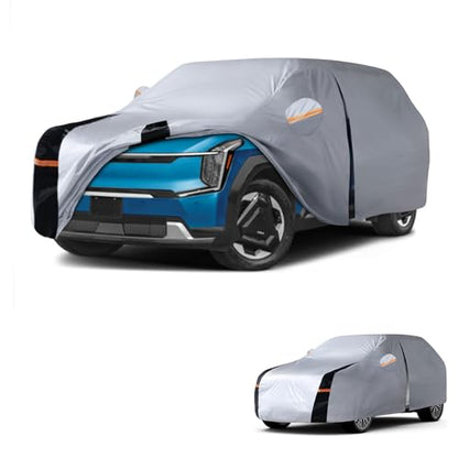 Multi Layer Car Cover Custom Fit for Kia EV9 (W.Custom Fit Kia EV9(EV) / White Car Cover)