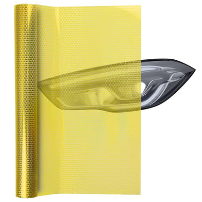Car Light Tint Film (Ammo Yellow Honeycomb / 12in x 60in)