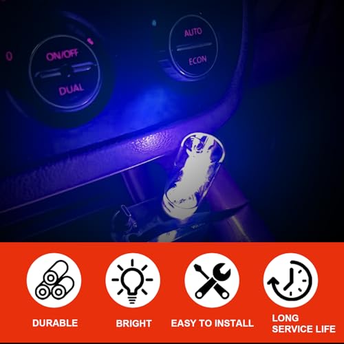 3PCS USB Car Interior Ambient Lights (Blue)