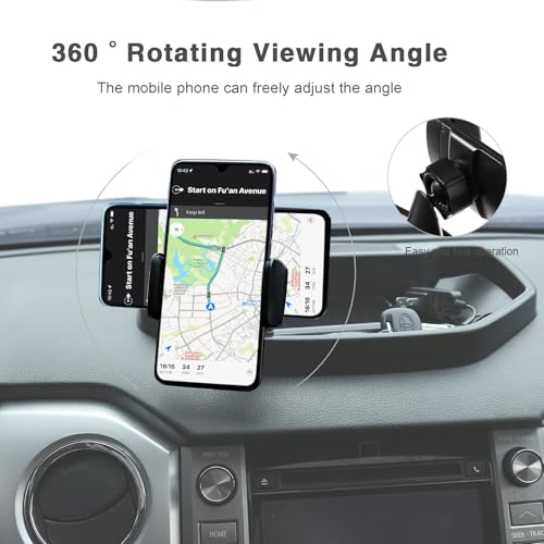Black ABS Car Center Console Dash Table Storage Tray Fit for Toyota Tundra 2014 (With Mobile Phone Holder)