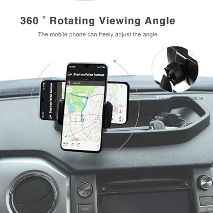 Black ABS Car Center Console Dash Table Storage Tray Fit for Toyota Tundra 2014 (With Mobile Phone Holder)