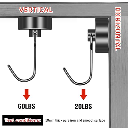 Strong Magnetic Hooks (Black / 0.98in)