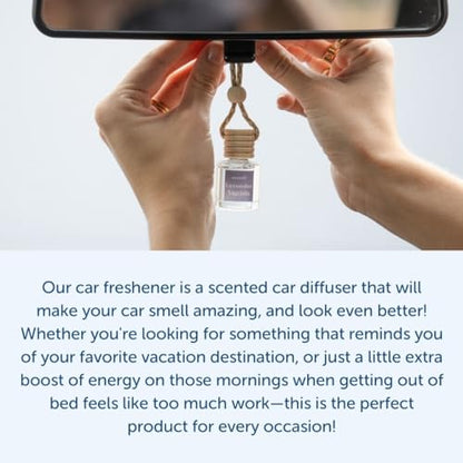 CANDECraftCo 2 Pack Hanging Car Air Freshener Diffuser for Essential Oils
