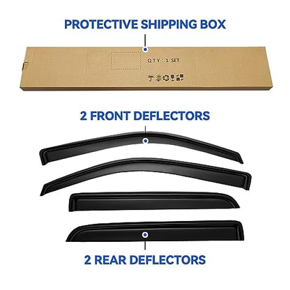 Window Visors Rain Guards for 2009 (2009-2014 f150 SuperCrew)