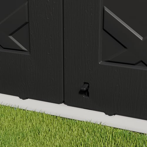 Storage Shed Weather Resistance (Black Wall & White Top and Floor)