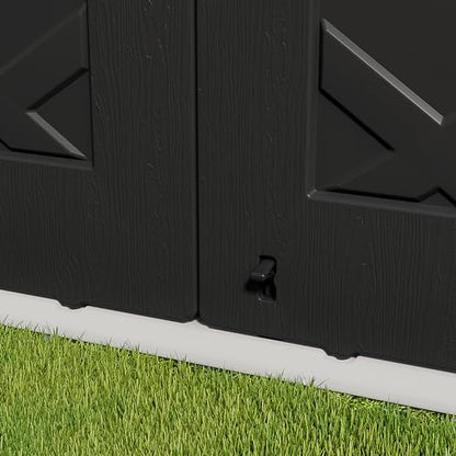 Storage Shed Weather Resistance (Black Wall & White Top and Floor)