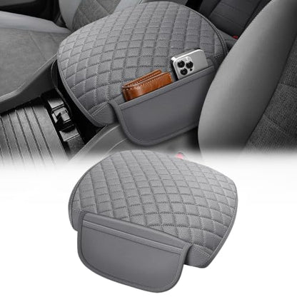 Center Console Cover for Honda Pilot 2009 (Gray with 2 Pocket)