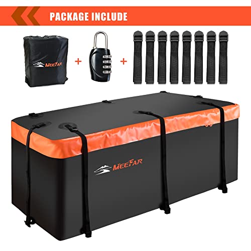 Hitch Mount Cargo Carrier Luggage Bag Waterproof 16 Cubic Feet Luggage Rack (16 Cubic Feet)