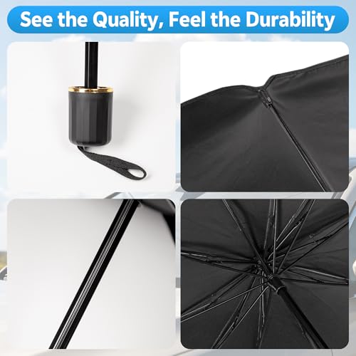2026 Upgrade] Windshield Sun Shade Umbrella (51"L x 31"W)