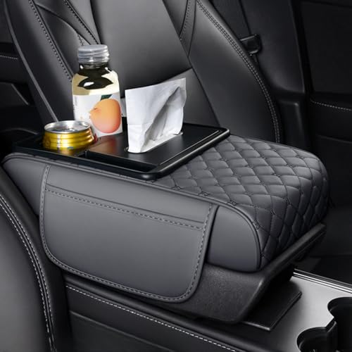 Center Console Cover Organizer (Grid / Grey)