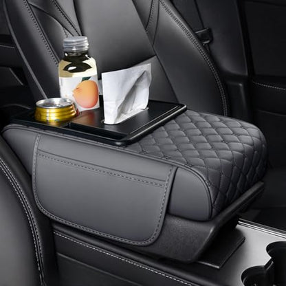 Center Console Cover Organizer (Grid / Grey)