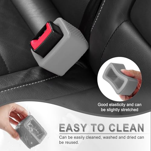 2PCS Seat Belt Buckle Holder (Gray)