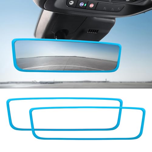 Car Rear View Mirror Protector Frame (Sky Blue-2PCS)