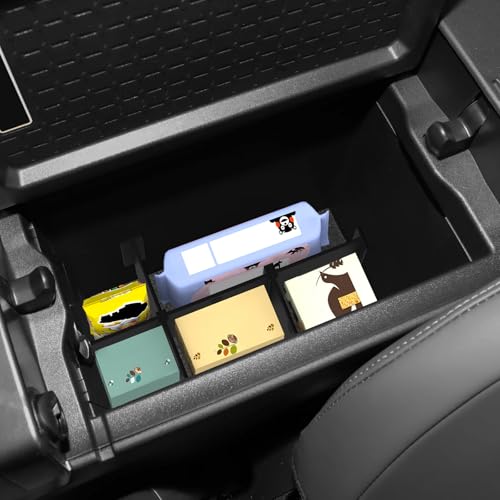 Center Console Dividers for Toyota RAV4 2026 ABS Interior Accessories Armrest Box Insert Storage Dividers Black (26RAV4 A-Divider)