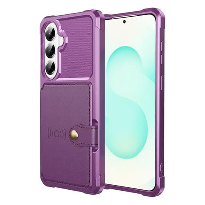For Samsung Galaxy S26 Plus Card Holder Case (Purple / Galaxy S26 Plus)