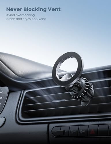 for MagSafe Car Mount Vent 20 Super Magnets Accessories for iPhone (NEW Upgraded - Silver)