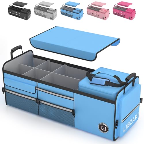LIBZAKI Oversize 4 in 1 Car Trunk Storage Organizer (Oversize / Light Blue)