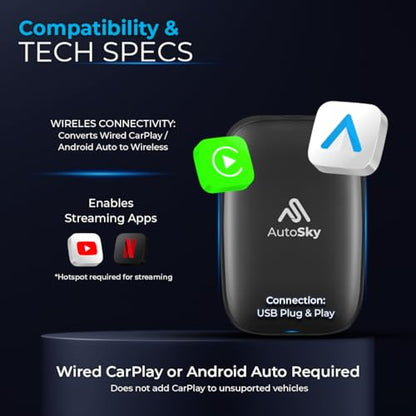 AI Box Lite Wireless CarPlay & Android Auto Adapter (Small)