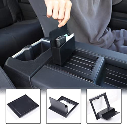 Car Armrest Hidden Storage Box for 2022 (Matte Black)