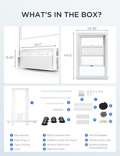 12 000 BTU U Shaped Smart Inverter Window Air Conditioner (12,000 BTU (Updated))
