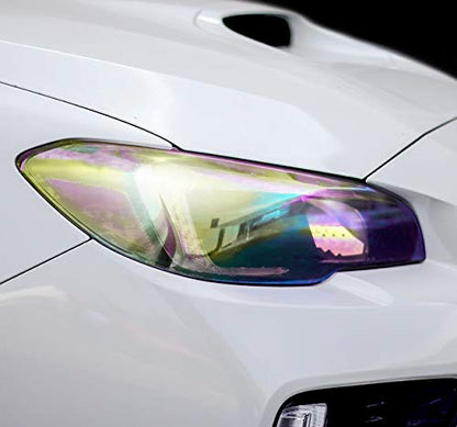 Extra Wide Headlight Taillight Vinyl Tint Wrap 16 Inch x 48 Inch Roll (16" x 48" / Chameleon Transparent)