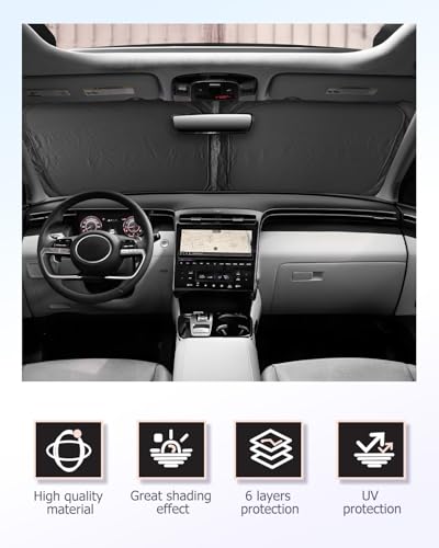 2025 2026 Tucson Windshield Sun Shade Windshield Sunshade for Tucson NX4 (2022-2026 Tucson)