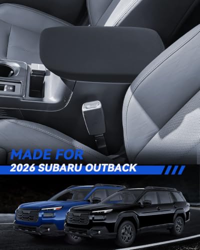 for Outback Armrest Cover& Armrest Hidden Privacy Tray 2026 Subaru Outback Accessories Durable [OEM Design& Friendly Liquid Silicone Rubber] (for 2026 Outback-Black)