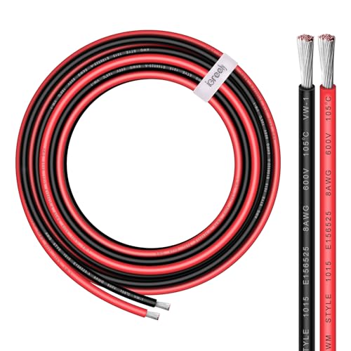 8 Gauge Wire 8 AWG Tinned Copper Electrical Wire Cable (10 Ft (8AWG))