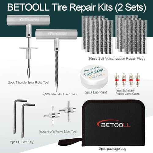Tire Repair Kit (04- Set of 2-24pcs (Black))