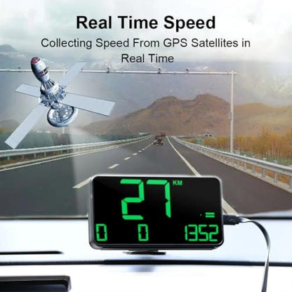 Digital GPS Speedometer Heads Up Display for Cars New HUD MPH Odometer Trip Meter for Trucks Golf cart All Vehicles (5.3 Inch C90)