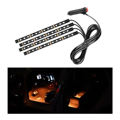 Car LED Strip Light (Connection Type: Cigarette Lighter / Orange-48 LEDs)