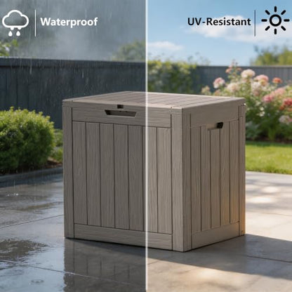 50 Gallon Resin Outdoor Storage Box (Gray / 46 gallons)