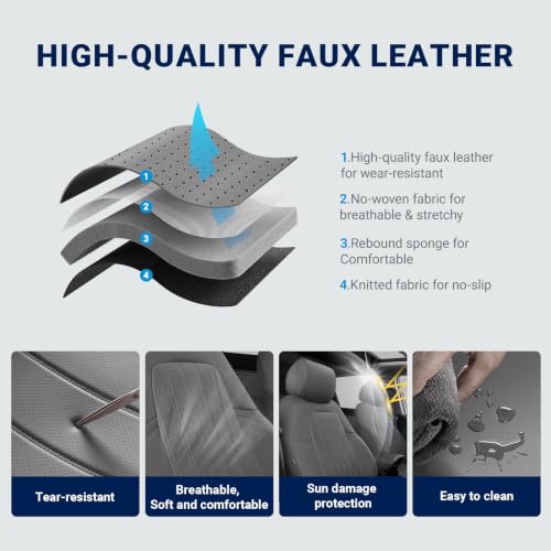 Custom for Honda CRV Seat Covers 2017 (Grey / CR-V 2017-2022)